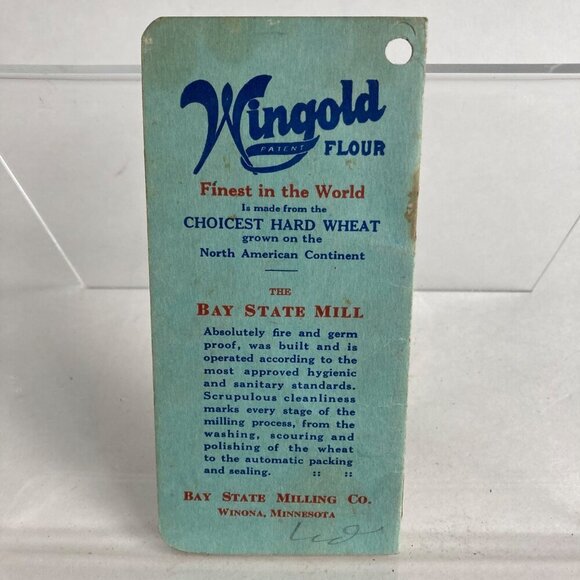 Vintage 1942 Bay State Milling Co Wingold Flour Notebook WWII Era Winona, MN - Picture 3 of 8